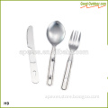 3 Piece Flatware Sets, Camping Stainless Steel Spoon And Fork Set